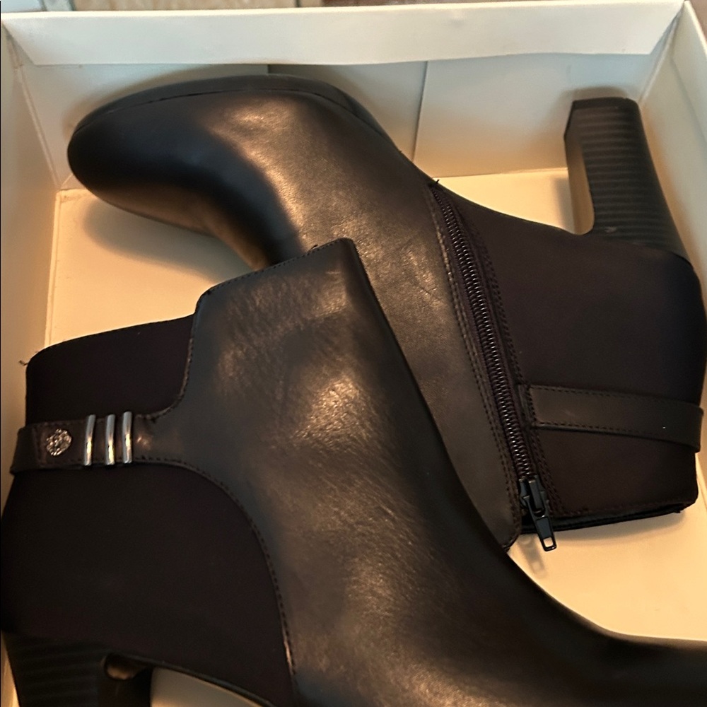 Black Ankle Boots with Zipper